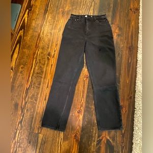 NEW- WITH TAGS: Black Straight Leg Jeans